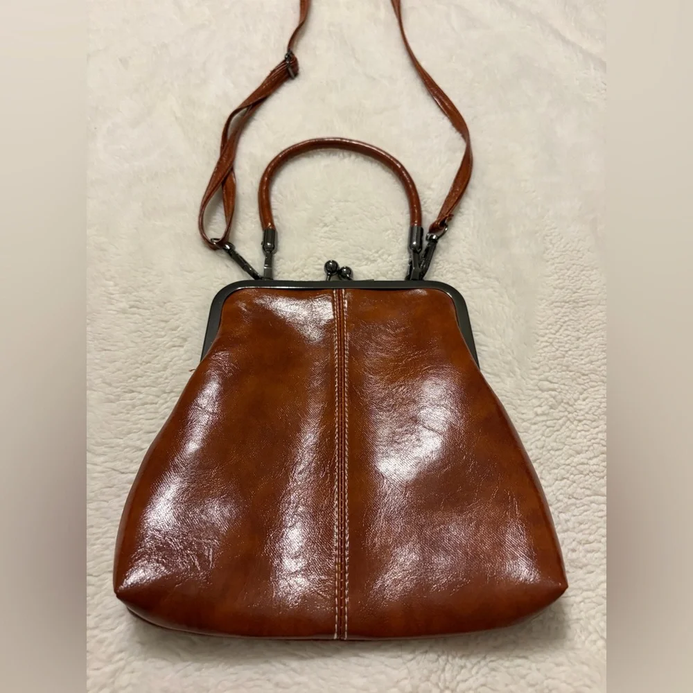 Women’s Brown Leather Satchel Handbag - Classic Structured Style